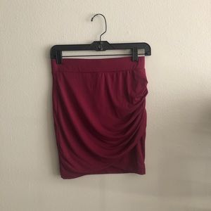 New wine pencil skirt